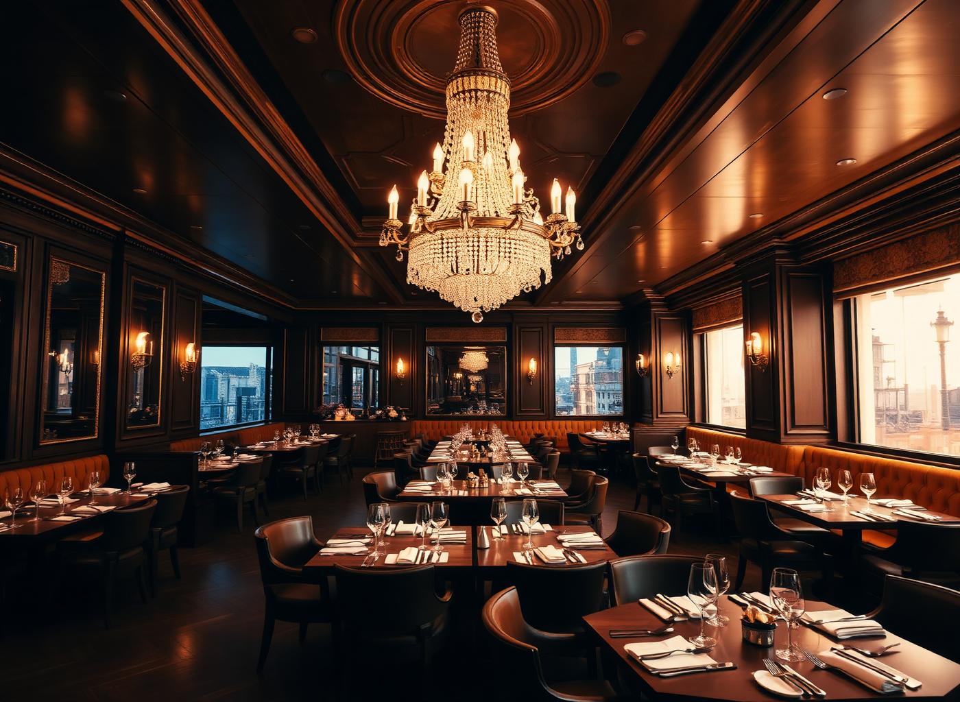 Alim Restaurant chandelier hall